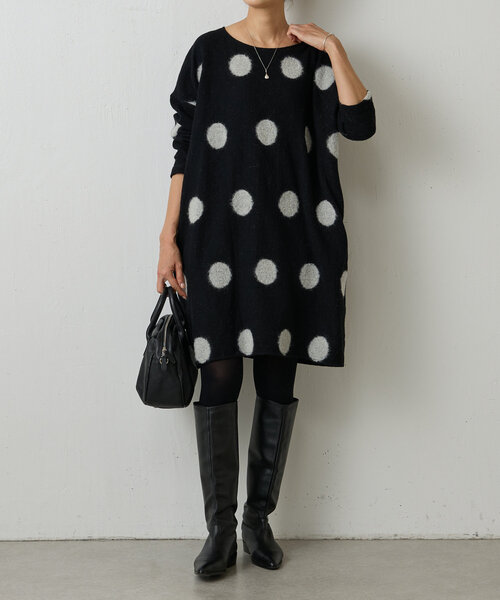 「BEARDSLEY」 長袖ワンピース FREE ベージュ レディース_画像2