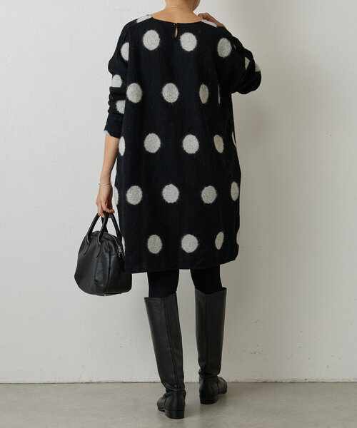 「BEARDSLEY」 長袖ワンピース FREE ベージュ レディース_画像6