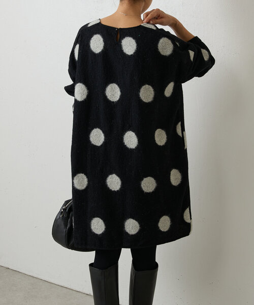 「BEARDSLEY」 長袖ワンピース FREE ベージュ レディース_画像9