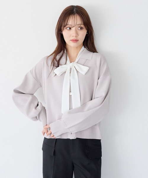 C*I様 未使用　akiki ボウタイ付きブラウス Andemiu（アンデミュウ） ブラウス シャツ ポケツキボウタイブラウス