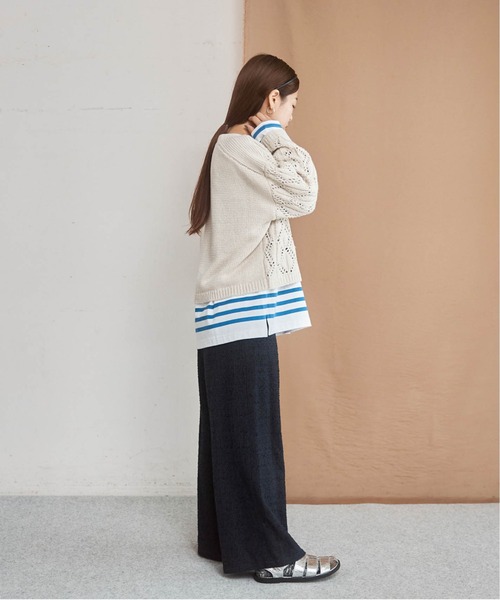 「NOMBRE IMPAIR」 長袖ニット FREE サックスブルー レディース_画像6