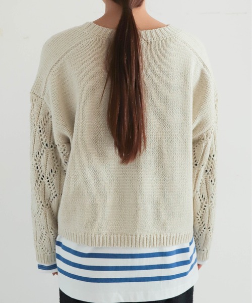 「NOMBRE IMPAIR」 長袖ニット FREE サックスブルー レディース_画像9