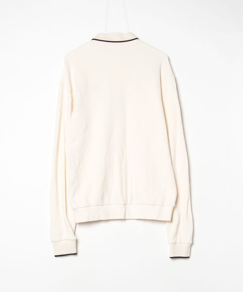 「FRED PERRY」 長袖ポロシャツ S オフホワイト レディースの画像