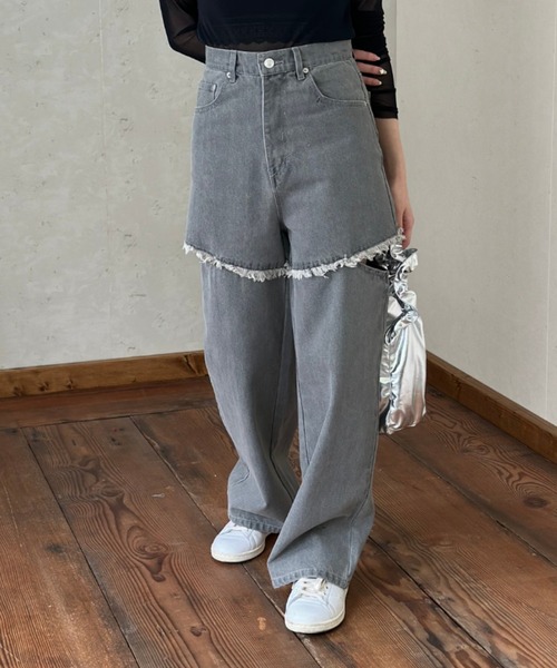 「Per sist ence」 デニムパンツ SMALL ブルー レディース_画像4