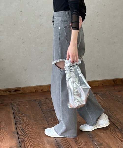 「Per sist ence」 デニムパンツ SMALL ブルー レディース_画像5