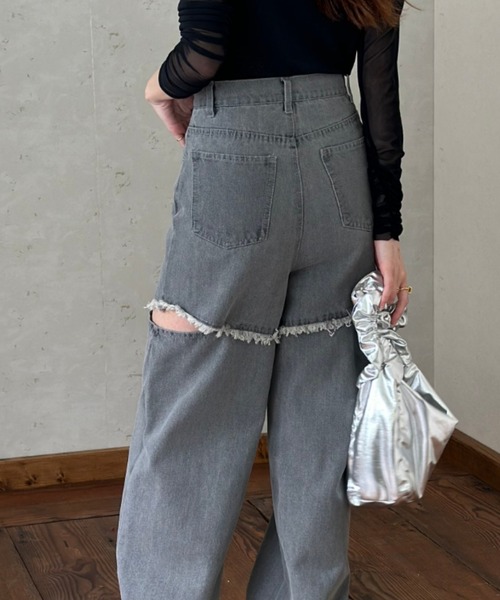 「Per sist ence」 デニムパンツ SMALL ブルー レディース_画像7