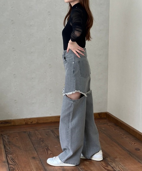 「Per sist ence」 デニムパンツ SMALL ブルー レディース_画像9