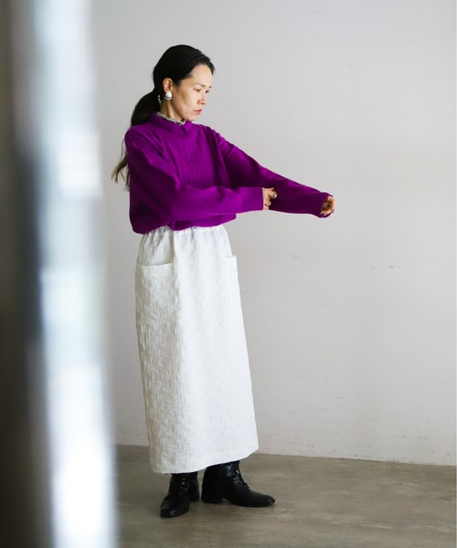 「FIL DE FER」 長袖ニット FREE パープル レディース_画像4