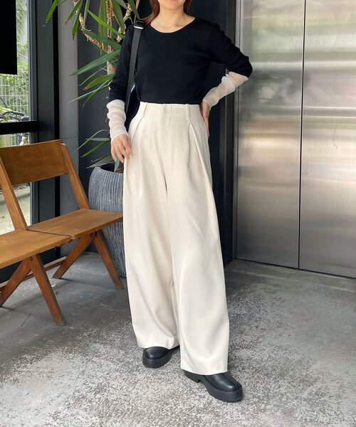 「CAPRICIEUX LE'MAGE」 パンツ 38 ベージュ レディース_画像3