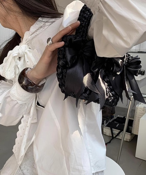 「LONSLAN」 ハンドバッグ FREE ブラック レディース_画像5