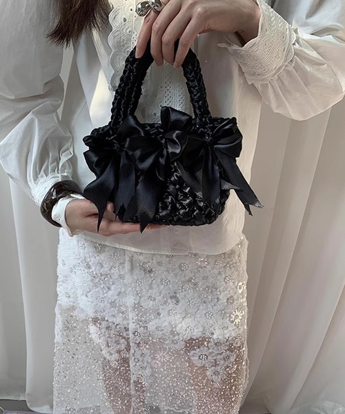 「LONSLAN」 ハンドバッグ FREE ブラック レディース_画像7