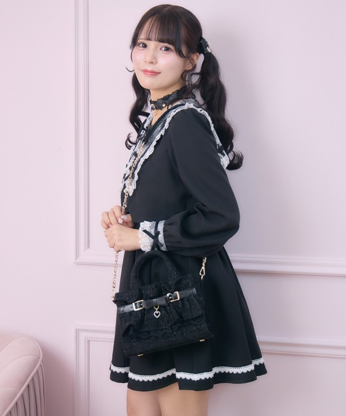 ROJITA（ロジータ） ショルダーバッグ バッグ ラメツイードフリル