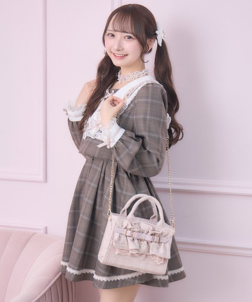 ROJITA（ロジータ） ショルダーバッグ バッグ ラメツイードフリル