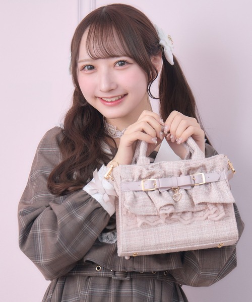 ROJITA（ロジータ） ショルダーバッグ バッグ ラメツイードフリル