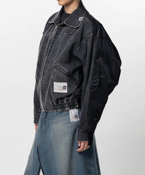 MaisonMiharaYasuhiro ミハラヤスヒロ MA-1 ブルゾン MIHARAYASUHIRO/ミハラヤスヒロ】Front Back Combined Flight Jacket