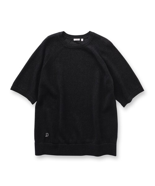 「DRESSTERIOR」 半袖ニット S ネイビー メンズ_画像5