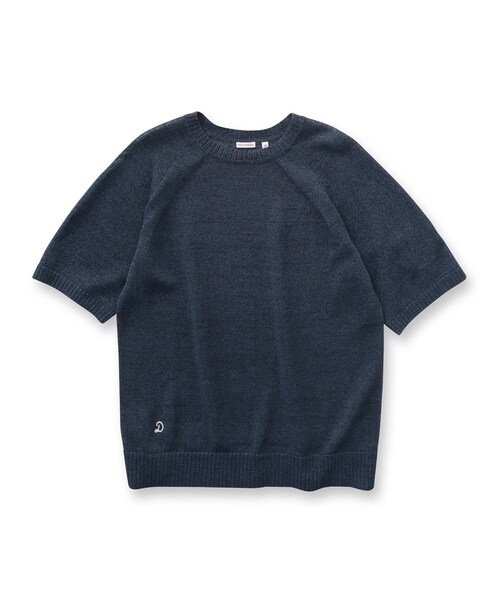 「DRESSTERIOR」 半袖ニット S ネイビー メンズ_画像6