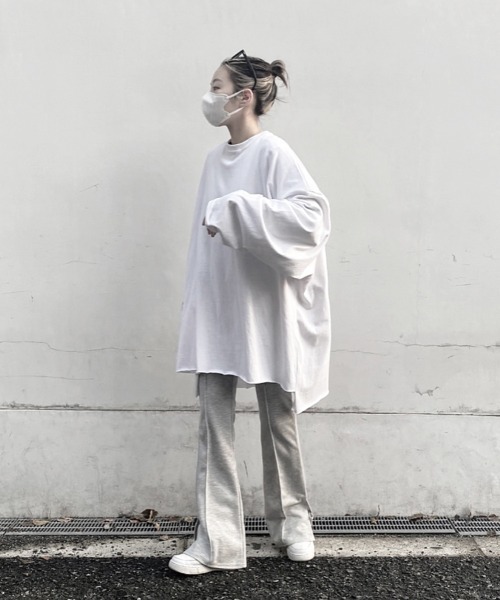 「YACA」 長袖ワンピース FREE ホワイト レディース_画像6