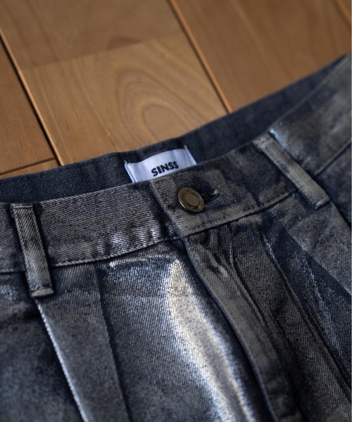 「SINSS」 デニムパンツ MEDIUM ブラック メンズ_画像3