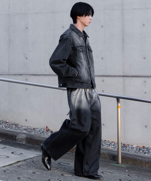 「SINSS」 デニムパンツ MEDIUM ブラック メンズ_画像8