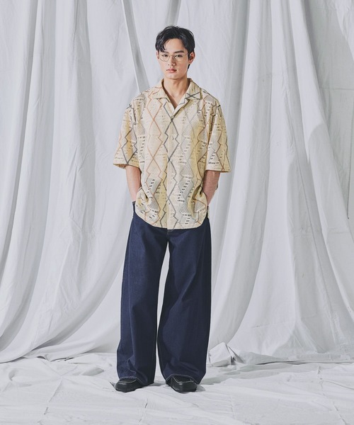 niko and…（ニコアンド） シャツ 透かし柄シャツ メンズ : ZOZOTOWN