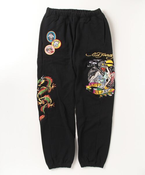 「Ed Hardy」 スウェットパンツ M ブラック メンズ_画像2