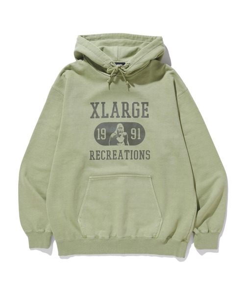 XLARGE（エクストラ ラージ） プルオーバーパーカー S ライトグリーン