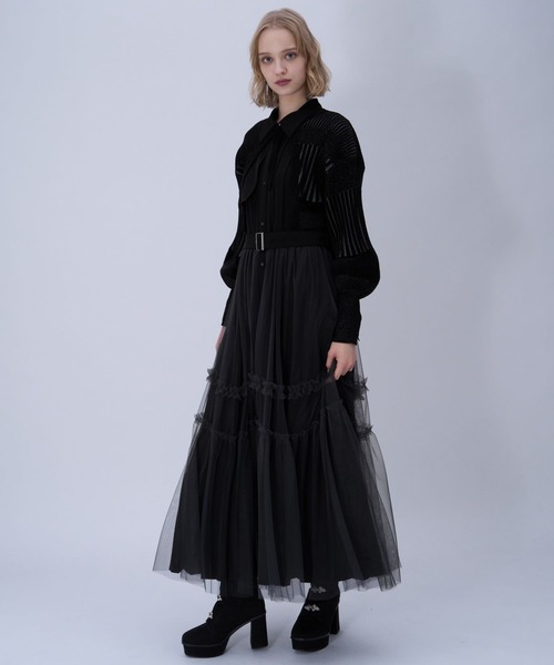 「HARE」 シャツワンピース SMALL イエロー レディースの画像