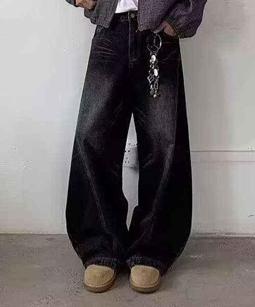 「Evo+Revo」 デニムパンツ X-LARGE ブラック メンズ_画像3