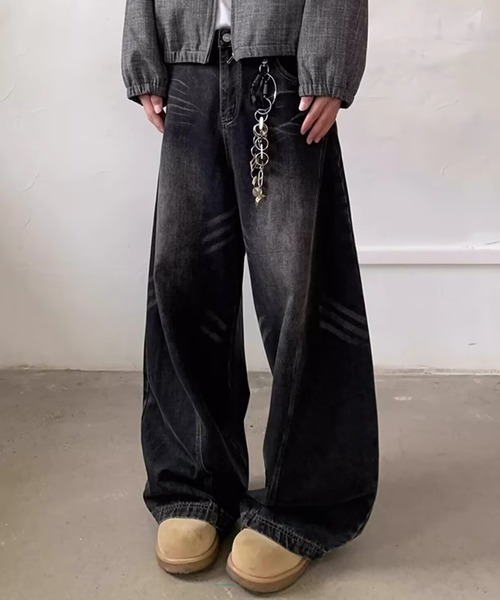 「Evo+Revo」 デニムパンツ X-LARGE ブラック メンズ_画像5