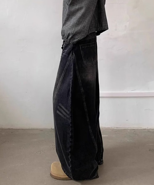「Evo+Revo」 デニムパンツ X-LARGE ブラック メンズ_画像8