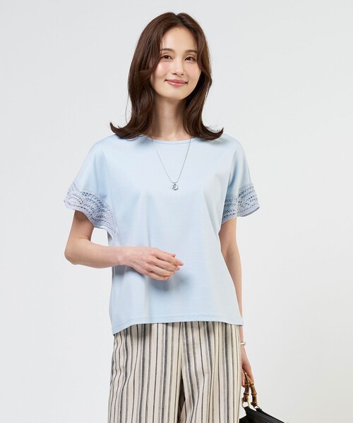 tシャツ 半袖 「一枚で着映え・シーンレスに活躍」コットンスムース