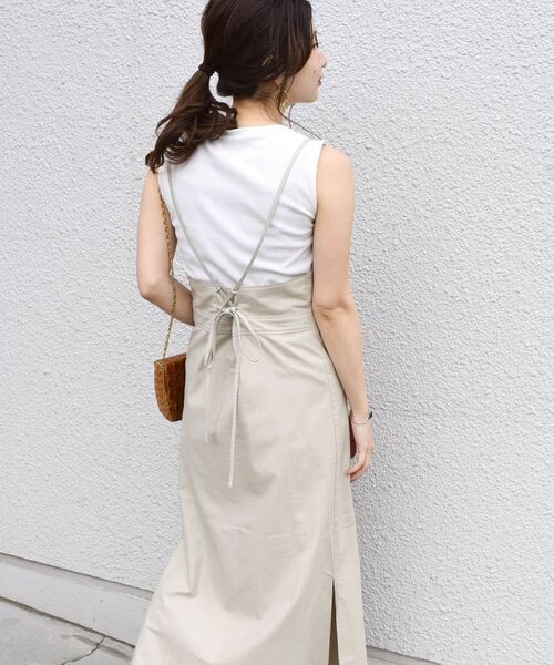 「Khaju」 キャミソールワンピース ONE SIZE ブラウン レディース_画像5