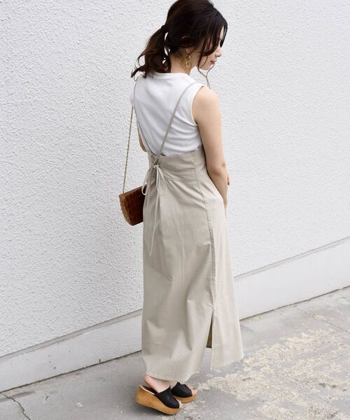 「Khaju」 キャミソールワンピース ONE SIZE ブラウン レディース_画像8