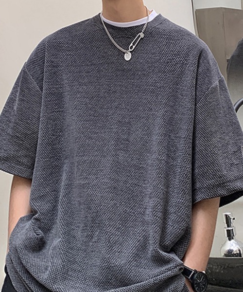 KELVIN tシャツ Mesh Knit Oversized T-Shirt メッシュニットオーバー 