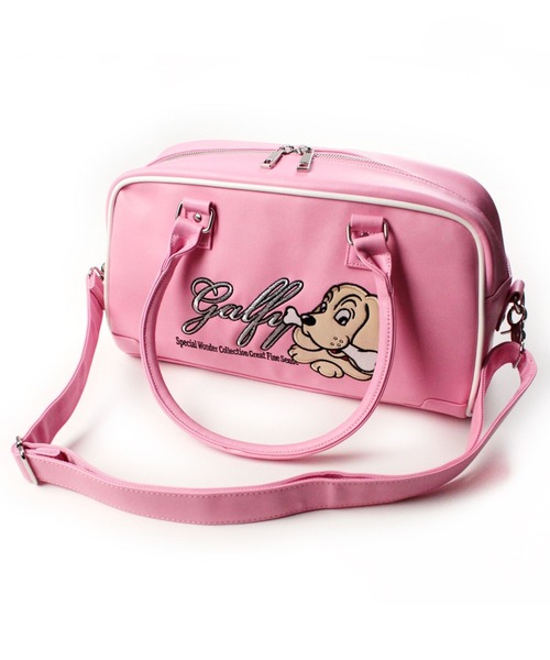 GALFY（ガルフィー） ボストンバッグ プチ家出BAG/犬ロゴ刺繍フェイク