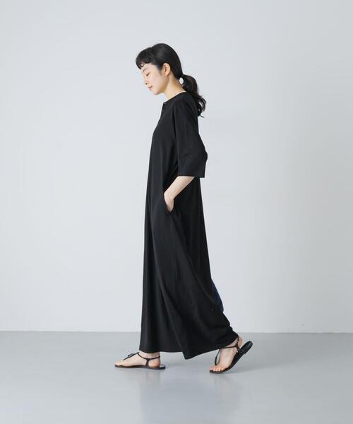 ワンピース 「2サイズ展開」ヘンリーカットワンピースの画像