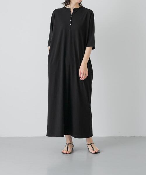 ワンピース 「2サイズ展開」ヘンリーカットワンピースの画像
