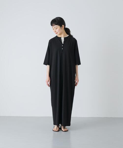 ワンピース 「2サイズ展開」ヘンリーカットワンピースの画像