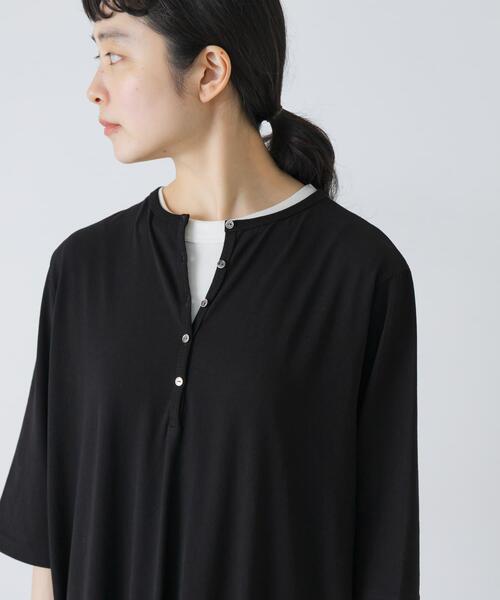 ワンピース 「2サイズ展開」ヘンリーカットワンピースの画像