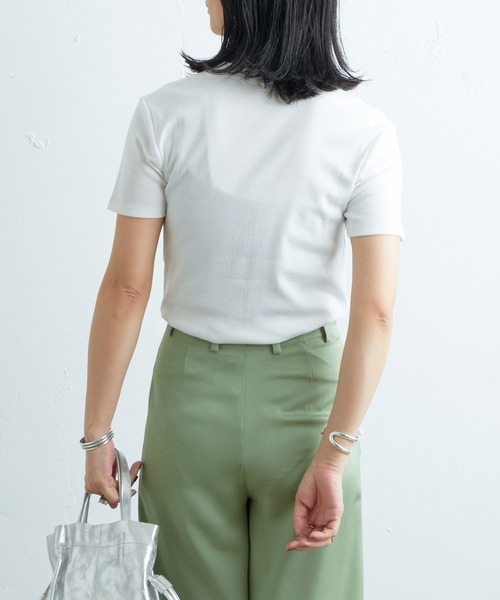 「SHENERY」 半袖Tシャツ 1 ブラウン レディース_画像10