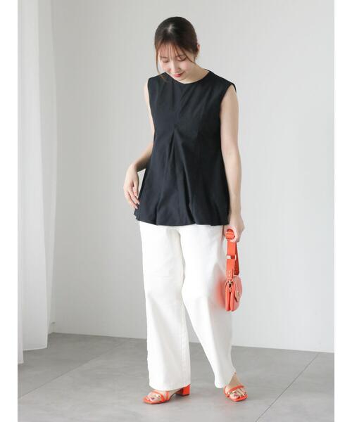 「Te chichi TERRASSE」 デニムパンツ L オフホワイト レディース_画像3