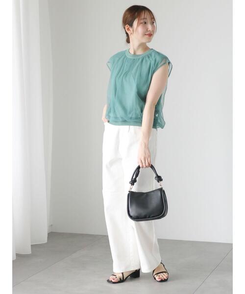 「Te chichi TERRASSE」 デニムパンツ L オフホワイト レディース_画像5