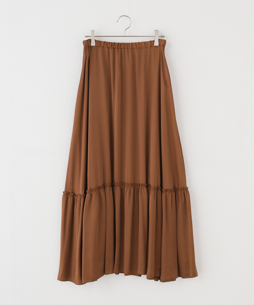 plage（プラージュ） ロング スカート satin gather スカート