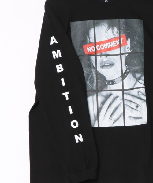 「NO COMMENT PARIS」 長袖Tシャツ 3 ホワイト メンズ_画像3