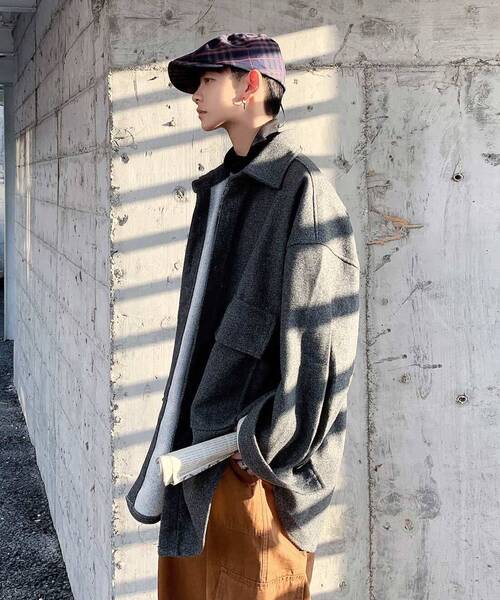 「neos」 ジャケット MEDIUM グレー メンズ_画像4