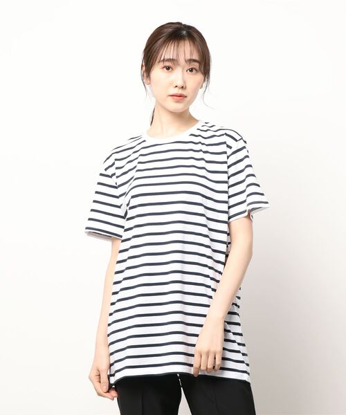 ノーブランド　ボーダー　半袖Tシャツ B.I.D. tシャツ 半袖 「ナローボーダー Tシャツ」「W」「it」「FE