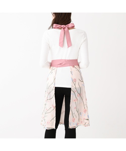FancyRibbonエプロン ピンク × 濃ピンク Francfranc エプロン チュール フルエプロン ピンク : ZOZOTOWN