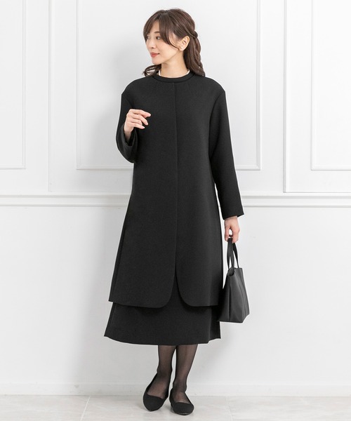 CARETTE セットアップ ロングジャケット×セットアップ風ワンピース