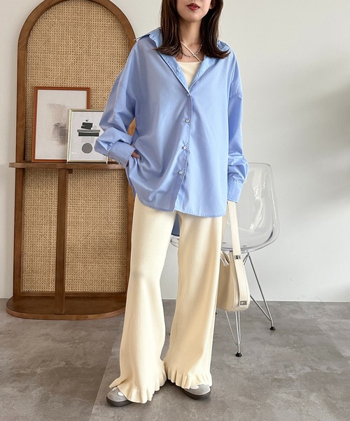 パンツ SS裾フリルニットパンツ「ZOZOTOWN限定アイテム」 レディース 